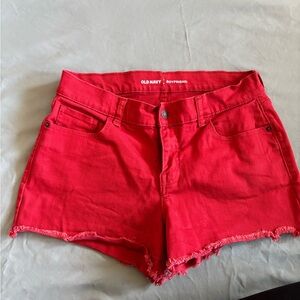 Old Navy Women's Vibrant Red Jean Shorts